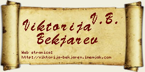 Viktorija Bekjarev vizit kartica